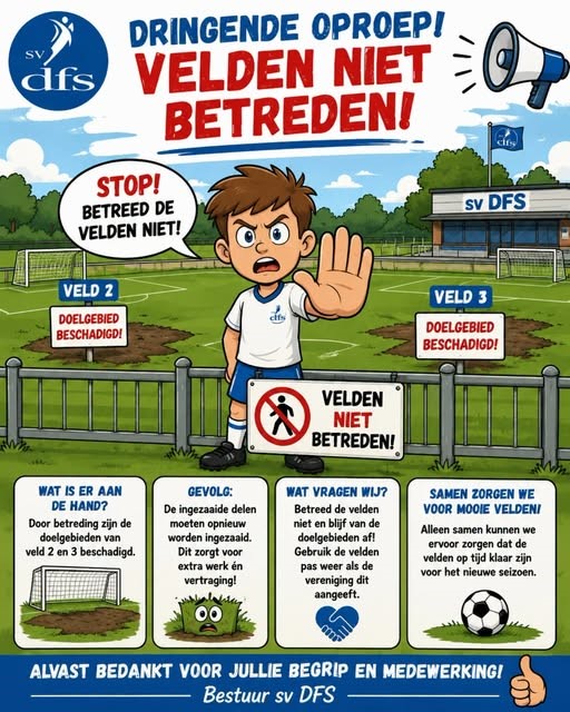 VELDEN NIET BETREDEN !