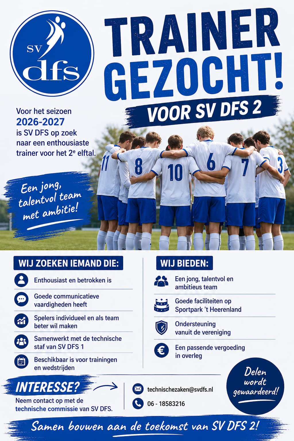 Trainer sv DFS 2 gezocht